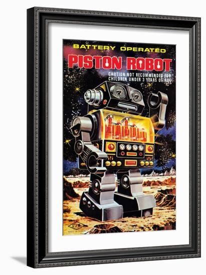 Battery Operated Piston Robot-null-Framed Art Print