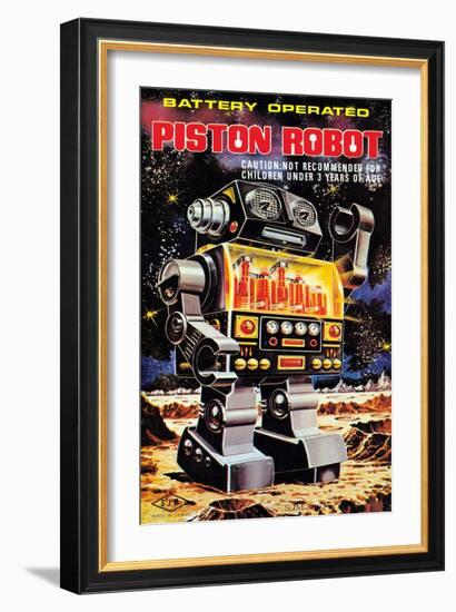 Battery Operated Piston Robot-null-Framed Art Print