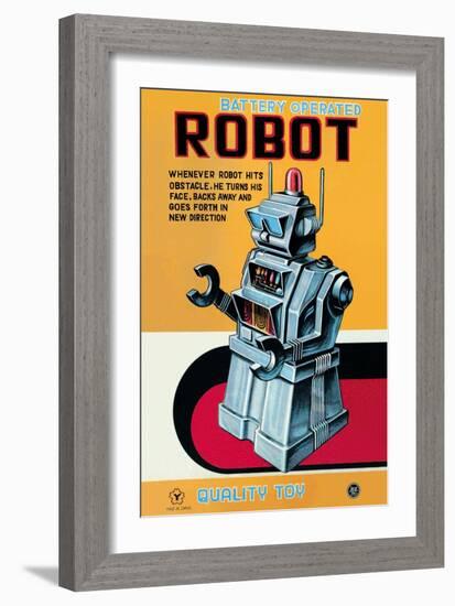 Battery Operated Robot-null-Framed Art Print