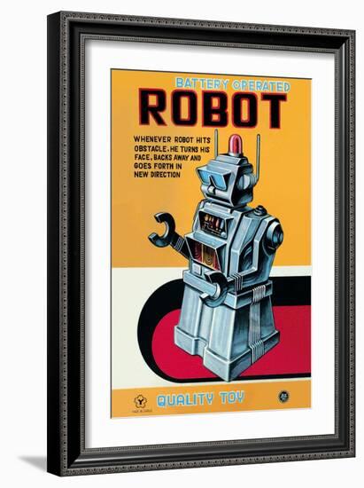 Battery Operated Robot-null-Framed Art Print