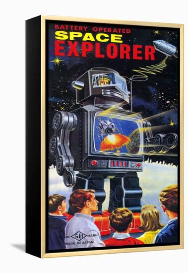 Battery Operated Space Explorer-null-Framed Stretched Canvas
