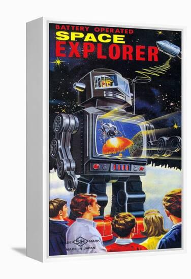 Battery Operated Space Explorer-null-Framed Stretched Canvas