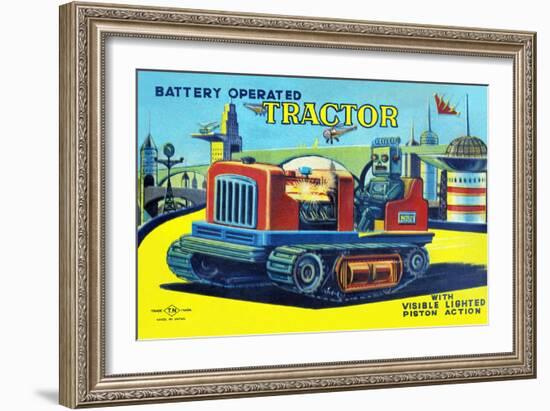 Battery Operated Tractor-null-Framed Art Print