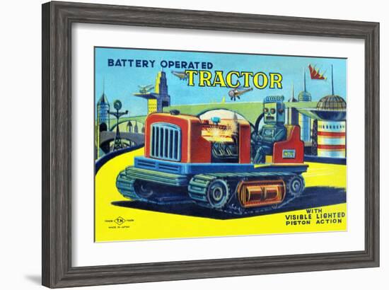 Battery Operated Tractor-null-Framed Art Print