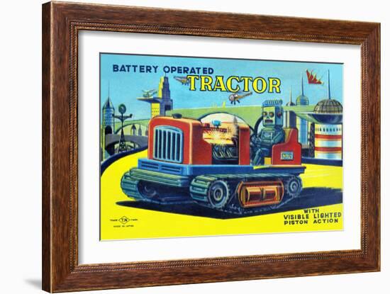 Battery Operated Tractor-null-Framed Art Print