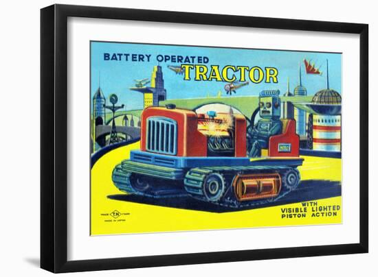 Battery Operated Tractor-null-Framed Art Print