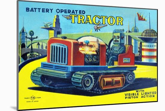 Battery Operated Tractor-null-Mounted Art Print