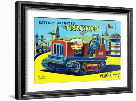 Battery Operated Tractor-null-Framed Art Print