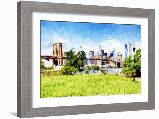 Battery Park - In the Style of Oil Painting-Philippe Hugonnard-Framed Giclee Print