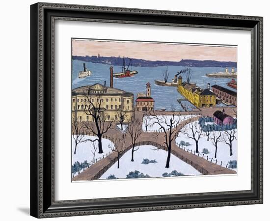 Battery Park-Glenn O. Coleman-Framed Giclee Print