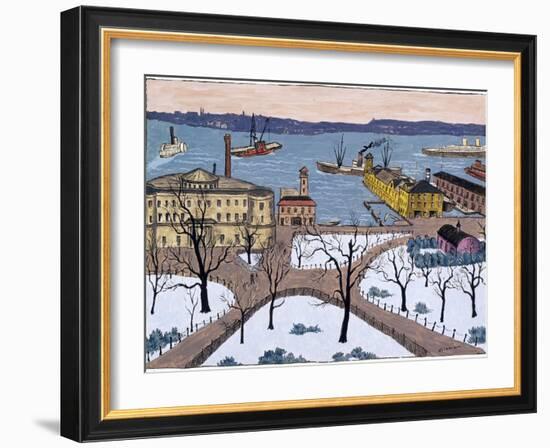 Battery Park-Glenn O. Coleman-Framed Giclee Print