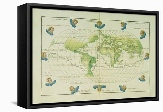 Battista Agnese: Portolan Atlas 10, Venice 1544. Depicting the Voyage of Magellan-null-Framed Premier Image Canvas