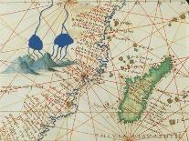 Map Tracing Magellan's World Voyage, Once Owned by Charles V, 1545-Battista Agnese-Giclee Print