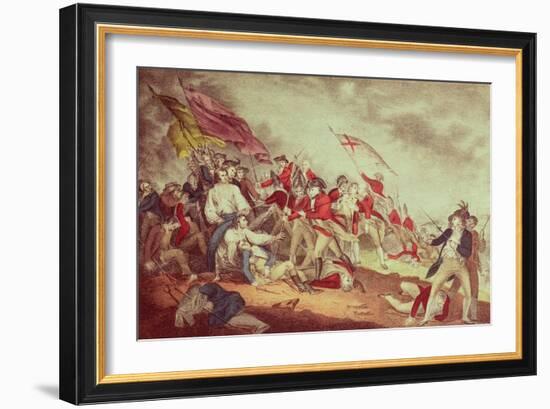 Battle at Bunker's Hill-Currier & Ives-Framed Giclee Print