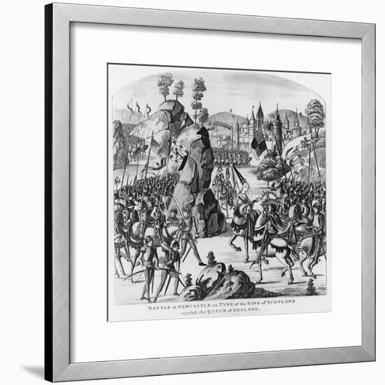 Battle at Newcastle-Upon-Tyne of the King of Scotland and Matilda, Queen of England Against Stephen-null-Framed Giclee Print