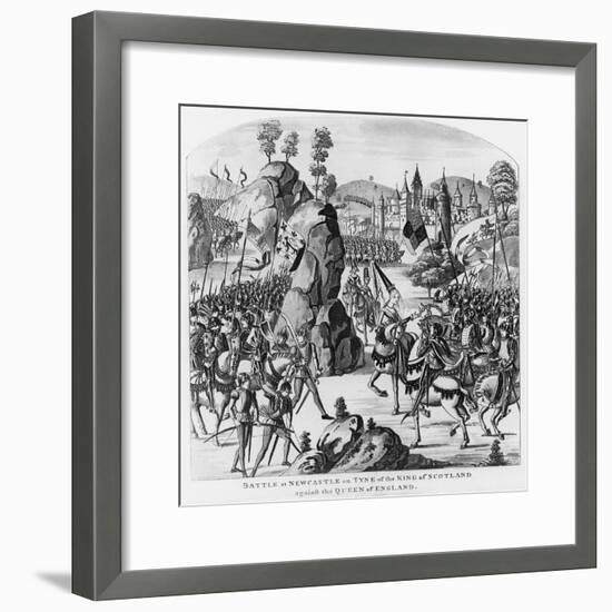 Battle at Newcastle-Upon-Tyne of the King of Scotland and Matilda, Queen of England Against Stephen-null-Framed Giclee Print