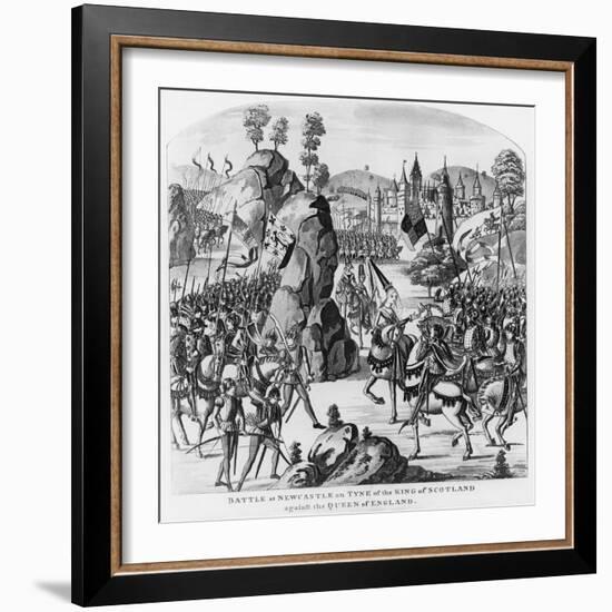 Battle at Newcastle-Upon-Tyne of the King of Scotland and Matilda, Queen of England Against Stephen-null-Framed Giclee Print