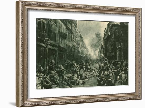 Battle at Night in Mulhausen-Felix Schwormstadt-Framed Giclee Print