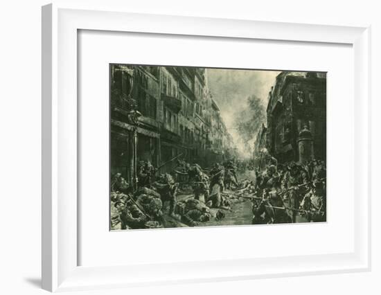 Battle at Night in Mulhausen-Felix Schwormstadt-Framed Giclee Print