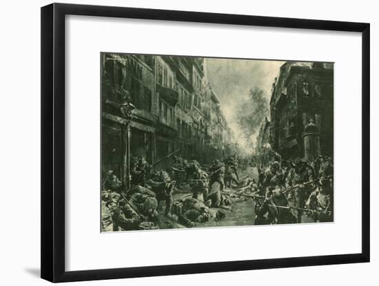 Battle at Night in Mulhausen-Felix Schwormstadt-Framed Giclee Print