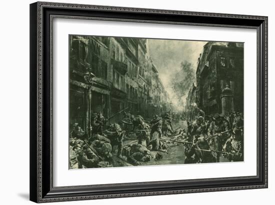 Battle at Night in Mulhausen-Felix Schwormstadt-Framed Giclee Print