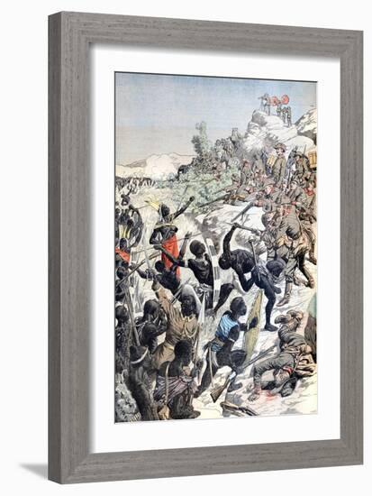 Battle Bet Herero and German Colonials Windhoek Namibia (Feb 1904)-null-Framed Giclee Print