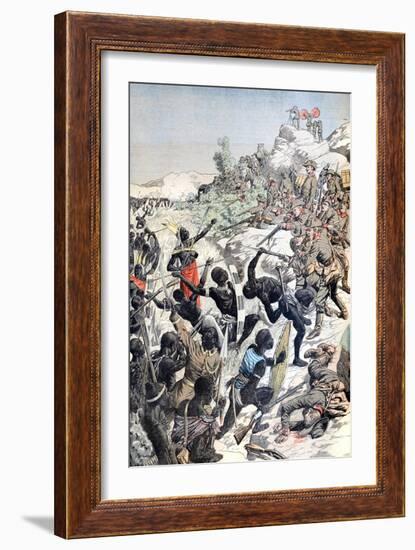 Battle Bet Herero and German Colonials Windhoek Namibia (Feb 1904)-null-Framed Giclee Print