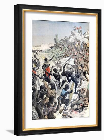 Battle Bet Herero and German Colonials Windhoek Namibia (Feb 1904)-null-Framed Giclee Print