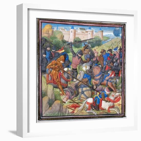 Battle Between Crusaders under Baldwin II of Jerusalem and the Saracens-null-Framed Giclee Print