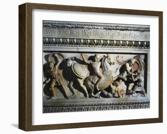 Battle Between Greeks and Persians, Relief, Alexander Sarcophagus-null-Framed Photographic Print