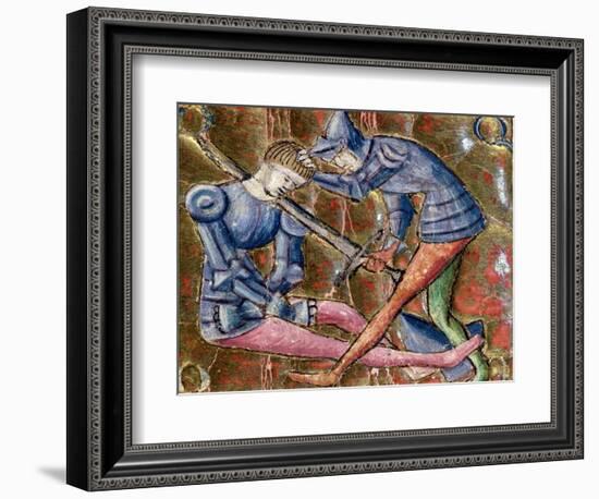 Battle Between Martin Gomez and El Cid from "Chronicles of Spain", 1344-null-Framed Giclee Print