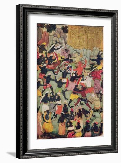 Battle Between the Armies of Rama and Ravana, Moghul-null-Framed Giclee Print