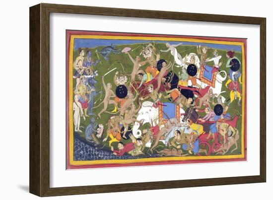 Battle Between the Armies of Rama and the King of Lanka-null-Framed Giclee Print