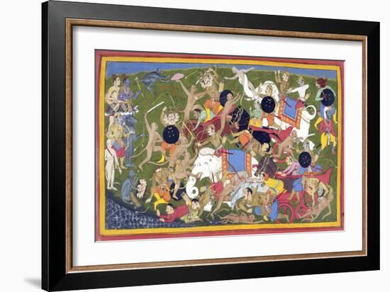 Battle Between the Armies of Rama and the King of Lanka-null-Framed Giclee Print