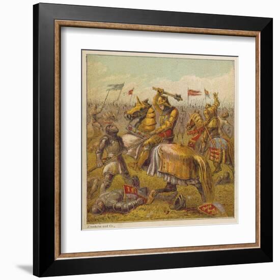 Battle Between the Houses of York and Lancaster During the War of the Roses-Joseph Kronheim-Framed Art Print
