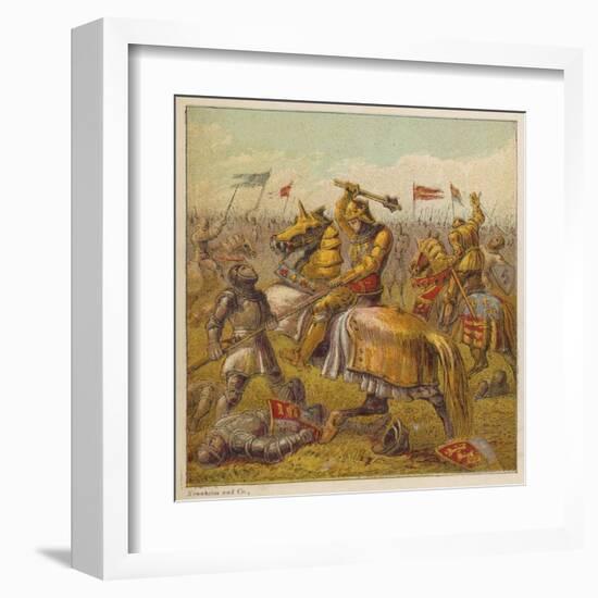 Battle Between the Houses of York and Lancaster During the War of the Roses-Joseph Kronheim-Framed Art Print