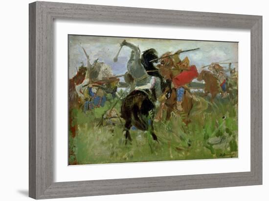 Battle Between the Scythians and the Slavonians, 1879-Victor Mikhailovich Vasnetsov-Framed Giclee Print