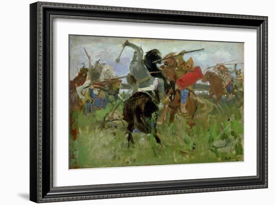 Battle Between the Scythians and the Slavonians, 1879-Victor Mikhailovich Vasnetsov-Framed Giclee Print