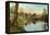 Battle Creek River, Battle Creek, Michigan-null-Framed Stretched Canvas