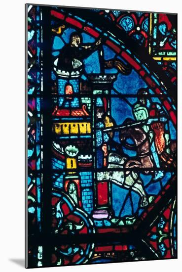 Battle for a City, Stained Glass, Chartres Cathedral, France, C1225-null-Mounted Photographic Print