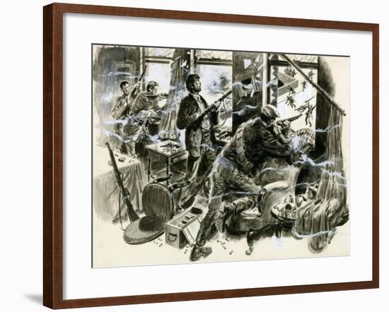 Battle for Mount Street Bridge, Dublin, April 1916-English School-Framed Giclee Print