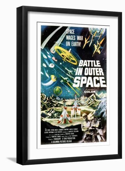 Battle In Outer Space, (AKA Uchu Daisenso), 1959-null-Framed Art Print