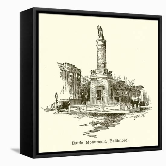 Battle Monument, Baltimore-null-Framed Premier Image Canvas