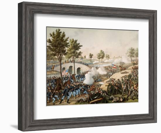 Battle of Antietam, also known as the Battle of Sharpsburg, 17 September 1862-null-Framed Giclee Print
