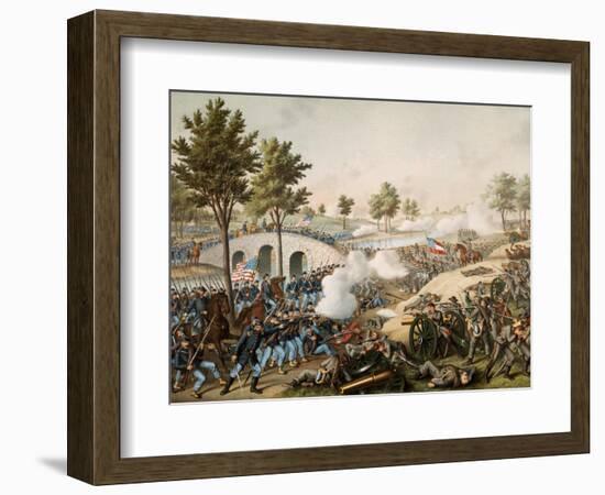 Battle of Antietam, also known as the Battle of Sharpsburg, 17 September 1862-null-Framed Giclee Print