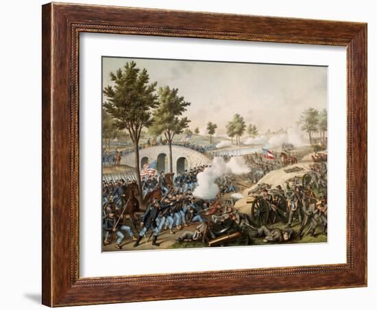 Battle of Antietam, also known as the Battle of Sharpsburg, 17 September 1862-null-Framed Giclee Print