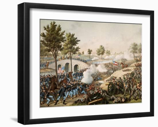 Battle of Antietam, also known as the Battle of Sharpsburg, 17 September 1862-null-Framed Giclee Print