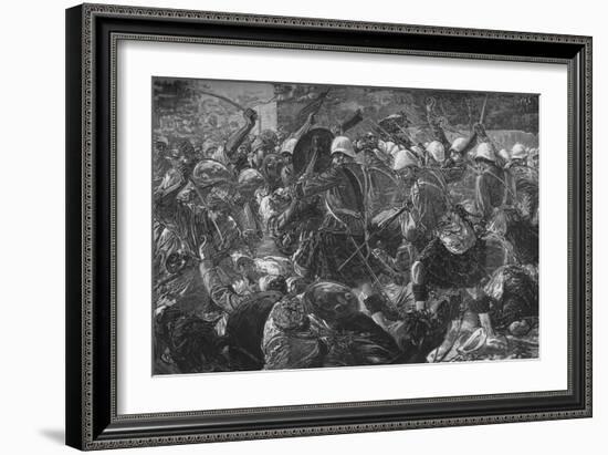 'Battle of Baba Wali: The Highlanders Clearing a Village', c1880-Unknown-Framed Giclee Print