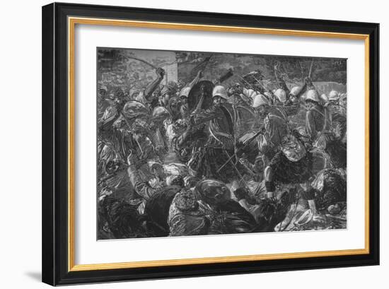 'Battle of Baba Wali: The Highlanders Clearing a Village', c1880-Unknown-Framed Giclee Print