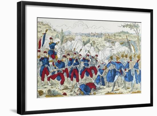 Battle of Borny-Colombey, at Metz, Between Prussians and French, August 14, 1870-null-Framed Giclee Print
